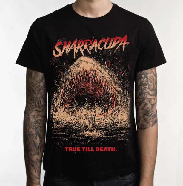 Image of Sharracuda "True Till Death" collectible LIMITED RUN T-SHIRT