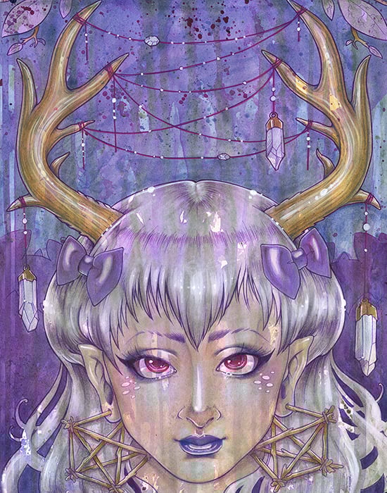 Image of Witch Girl Print - Heather Carlton