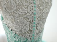 Image 2 of Beautiful Mint Tulle Lace Prom Gowns , Formal Gowns, Evening Dresses 