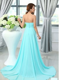 Image 3 of Beautiful Sweetheart Long Blue Beaded Prom Dresses , Evening Gowns, Formal Dresses