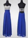 Glam Handmade Royal Blue Beaded Prom Dresses, Blue Prom Dress, Evening Dresses for Sale