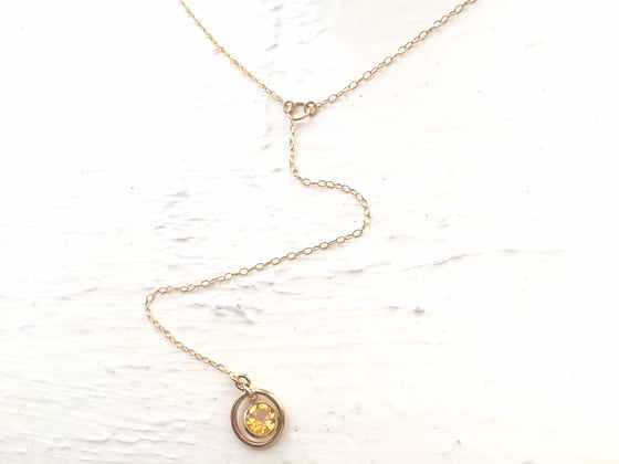 Image of Bezel Dazzle Lariat necklace