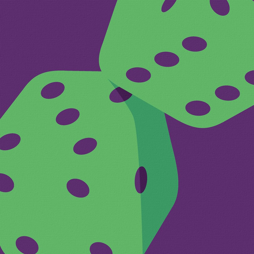 Tumbling Dice Art Print / The Rockpot