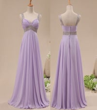 Image 1 of  Pretty Lavender Sequins Prom Dresses , Long Prom Gown, Bridesmaid Dresses