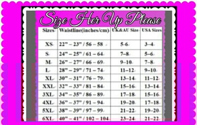 Image of Size Chart