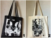Image of Tote Bag with original Nneka painting (natural or black)