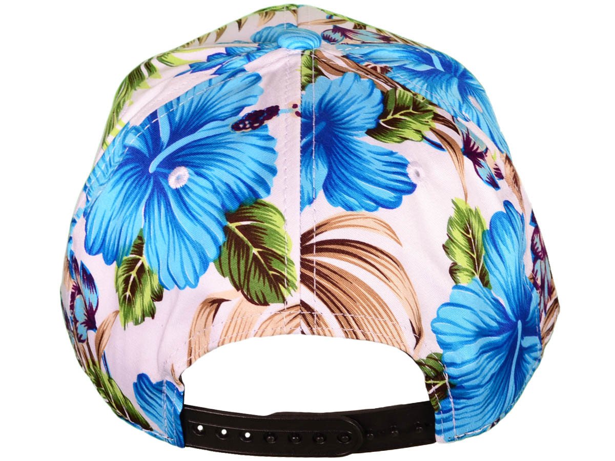 Image of MV Hat - Blue Floral with 3D 'VEGAN' EMBROIDERY