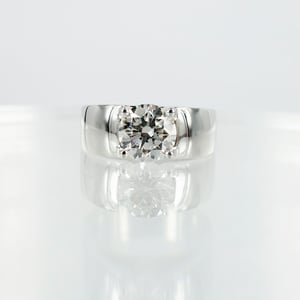 Image of Modern Floating Solitaire Diamond Ring