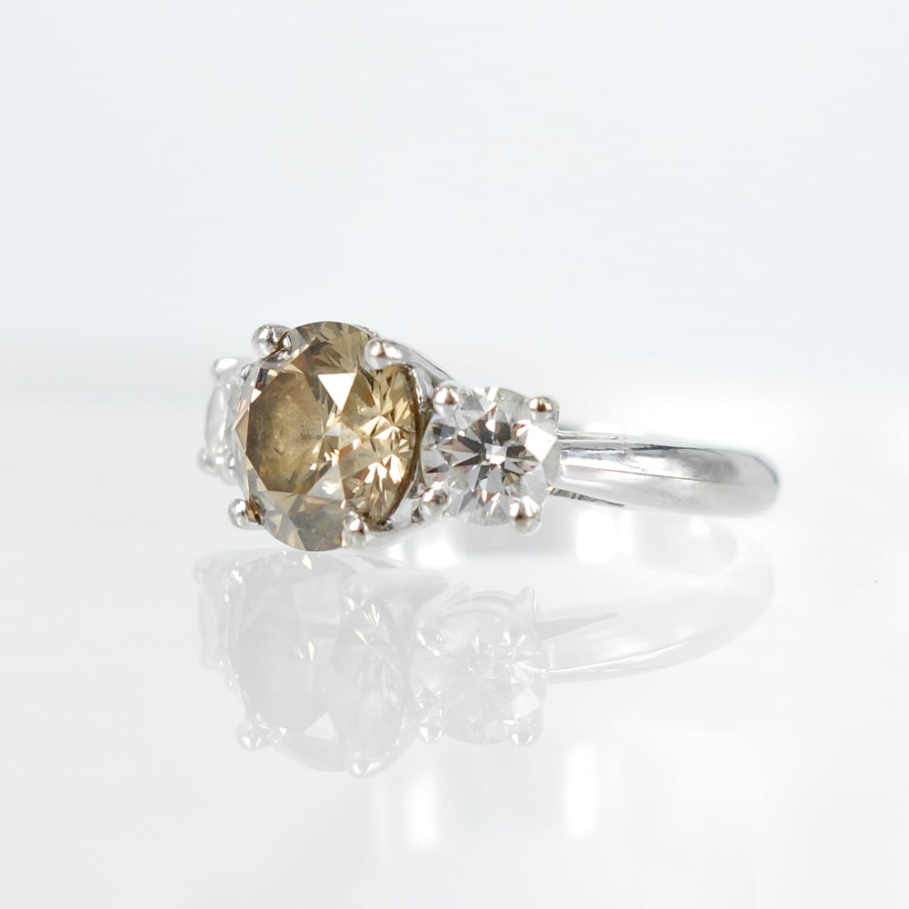 Image of Champagne Diamond Trilogy Ring