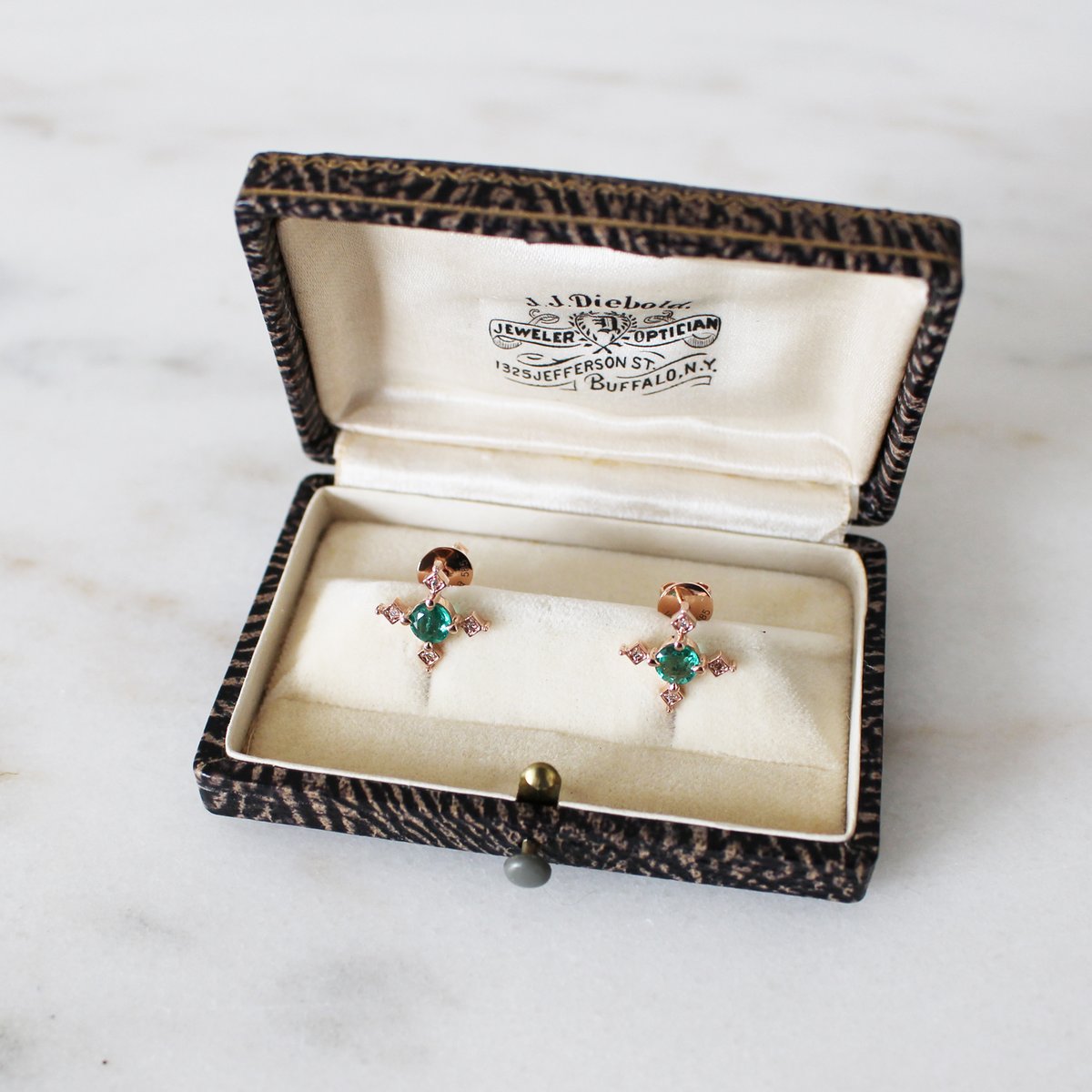 Image of Ella Cross Emerald Earring