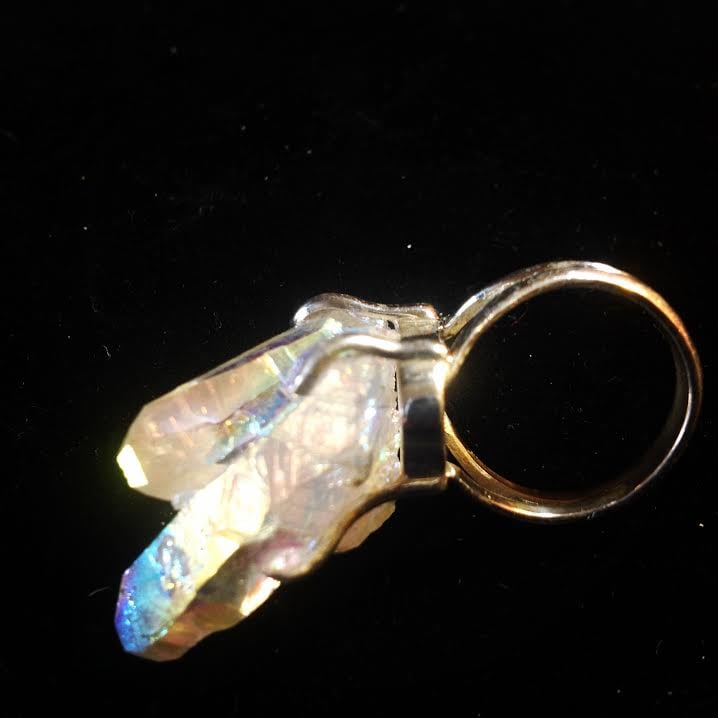 Image of Tantric Twin/Twin Soul Angel Aura Quartz Ring