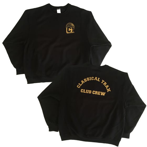 Image of Classical Trax Crew Neck (Gold On Black)