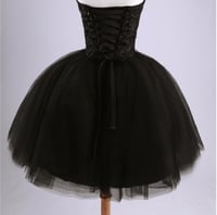Image 3 of Cute Short Tulle Ball Gown Black Prom Dresses , Little Black Dresses, Homecoming Dresses 