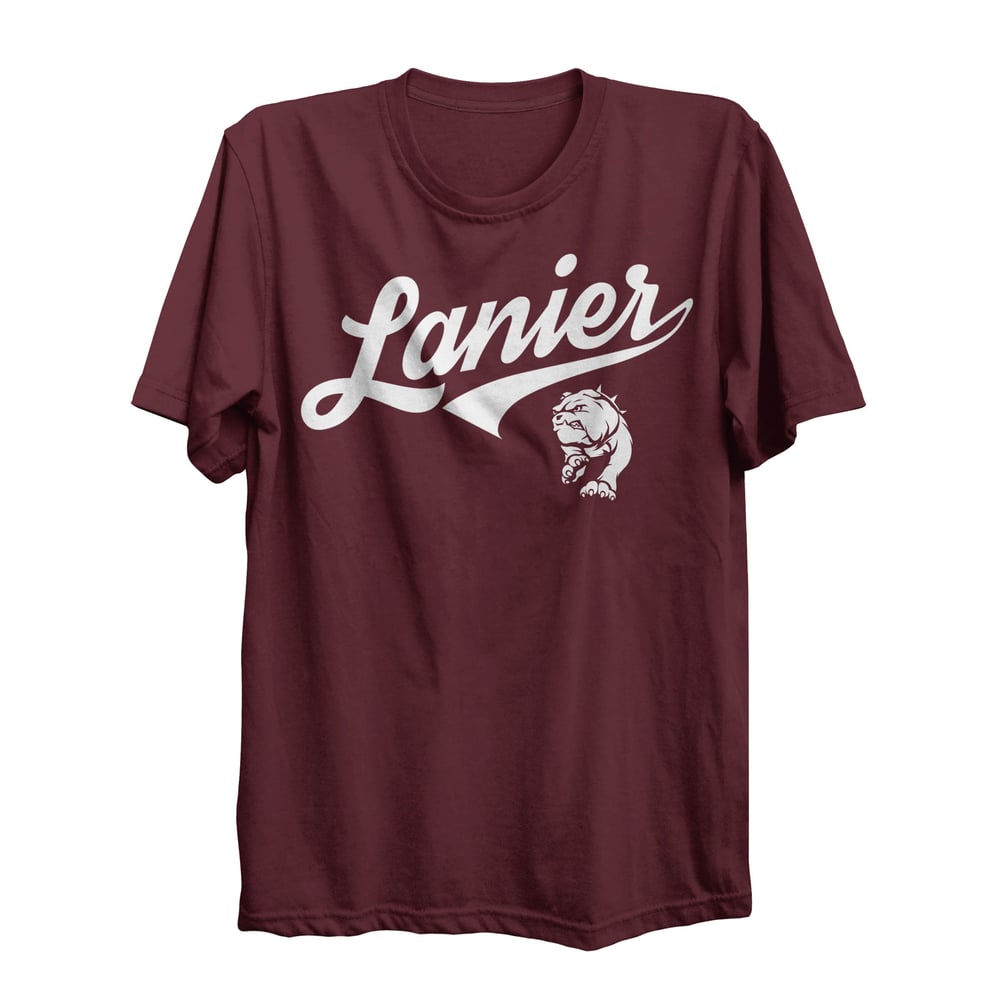 Image of LHS SCRIPT JERSEY T-SHIRT (MAROON)