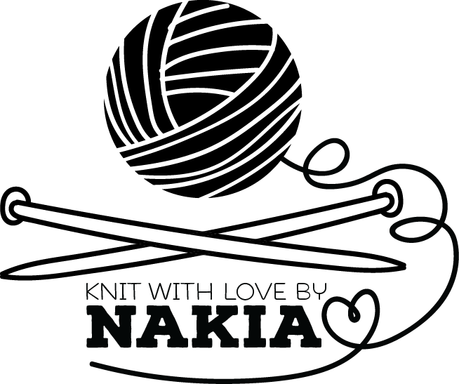 Knit with love by personalized stamp