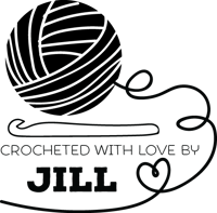 Crocheted with love by personalized stamp