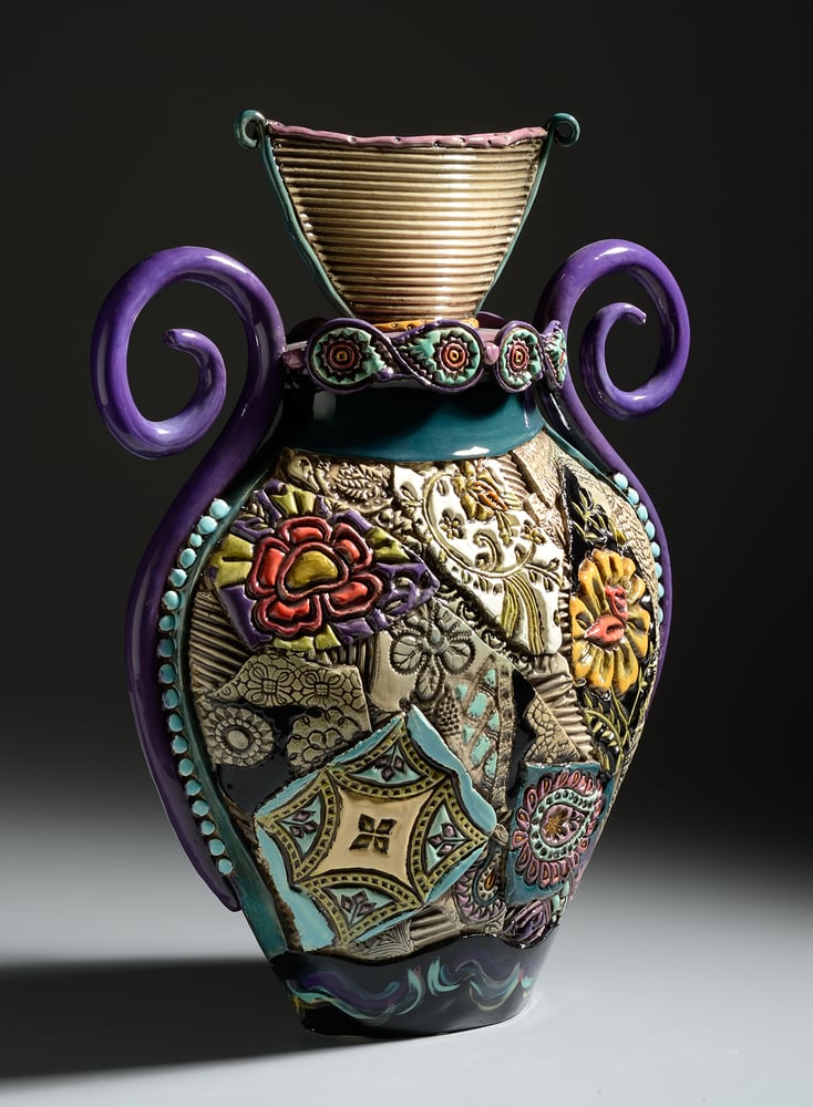 Image of Egyptian Curly Handled Vase (Large)