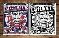 Caffeinator Coffee Stained Screen Print