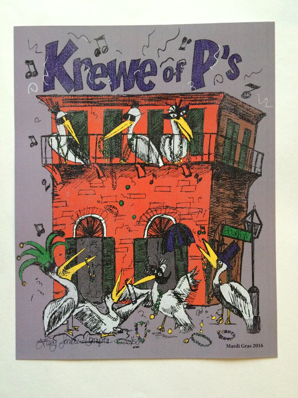 Image of 2016 Krewe of P's Mardi Gras Poster