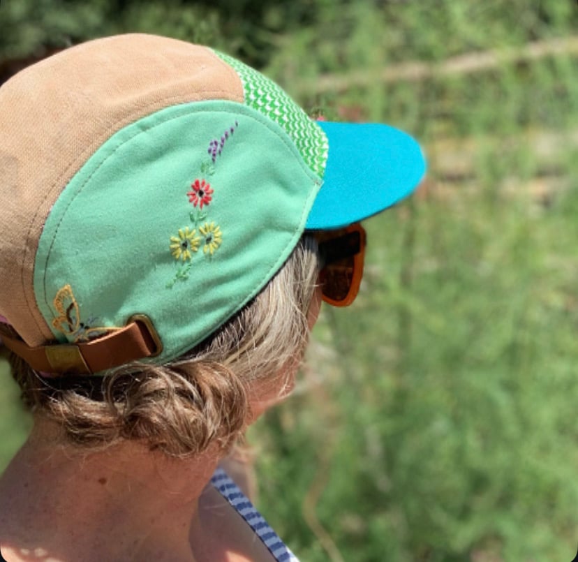 Image of INDIE JONES cap //  Sunshine Gang -x- a Panel Hat made from Repurposed textiles