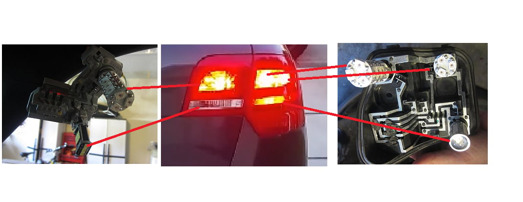 Image of 1156 Red Brake LEDs - Error Free - Fits: All Audi A3 Models