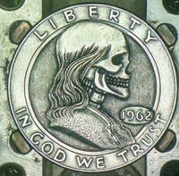 Franlkin Half Dollar Skull