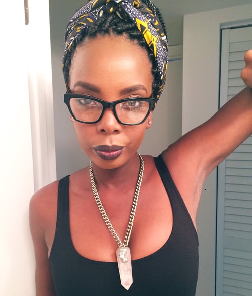 Image of NEFER ATUM Rose Quartz Nefertiti Necklace 