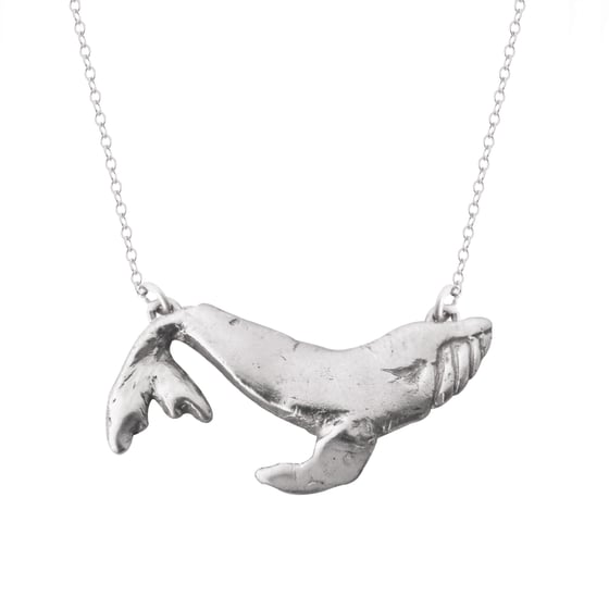 Image of Sterling Silver Whale Necklace
