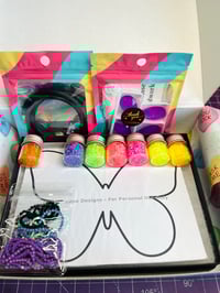 Image 1 of Neon Purple Beading Butterfly Kit 