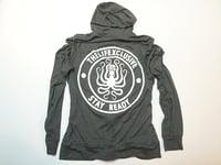 Image 1 of "STAY READY" Zip Hoodie GREY