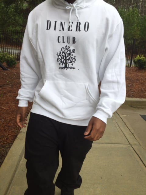 Image of White Dinero Club Unisex Hoodie 