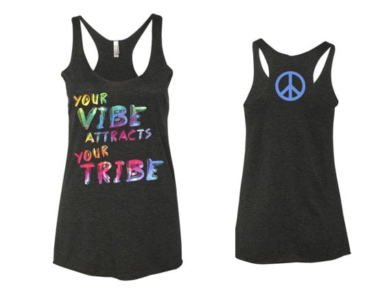 Image of Your vibe attracts your tribe tanktop