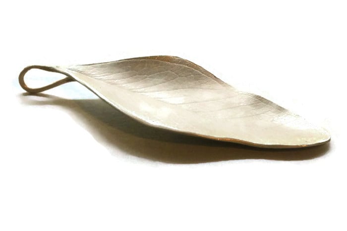 Image of Large Silver Leaf Pin