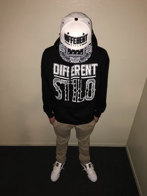 Image of Different Stilo "Black & White" Bandana Hoodie