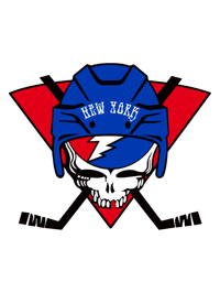 NYR Hockey Stealie - 4" Sticker