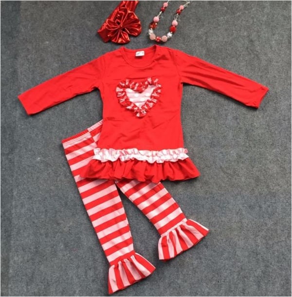 Image of Frills and Ruffles Valentines Day Outfit