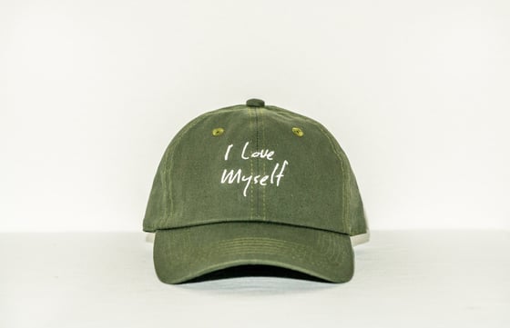 Image of Olive Green I Love Myself hat