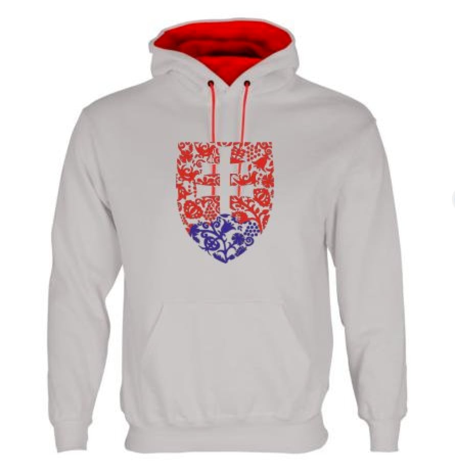 Image of SLOVAKIA Hoodie Grey/Red