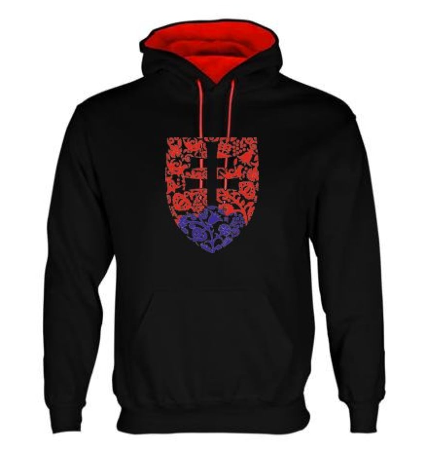 Image of SLOVAKIA Hoodie Black/Red