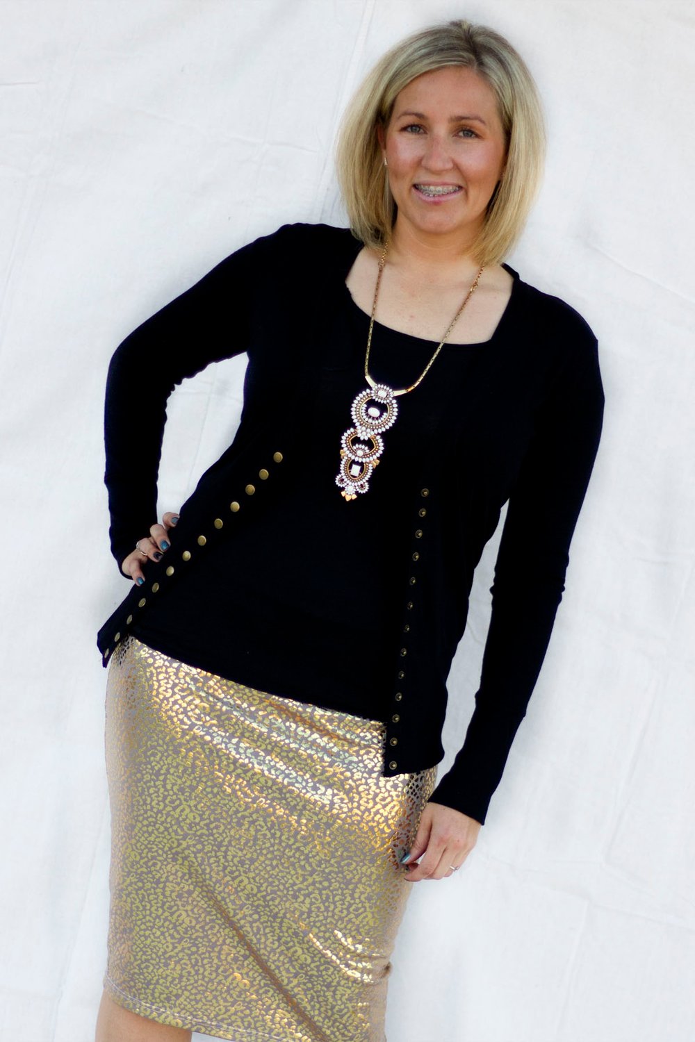 Gold Animal Print Skirt