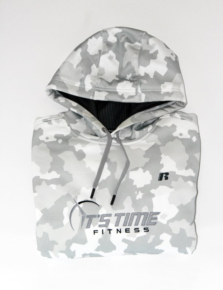 Image of It's Time Fitness Logo White Hoodie