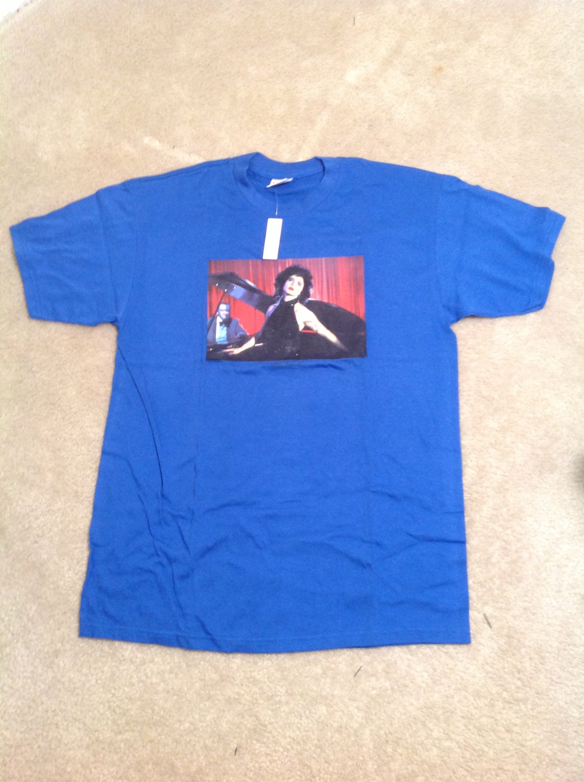 supreme blue velvet tee