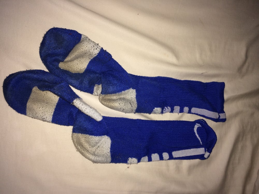 Sweaty Blue Nike Elite Socks