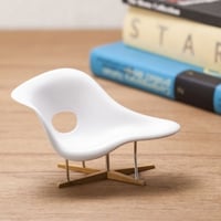 Image 2 of Eames La Chaise Chair Miniature 1/12 scale
