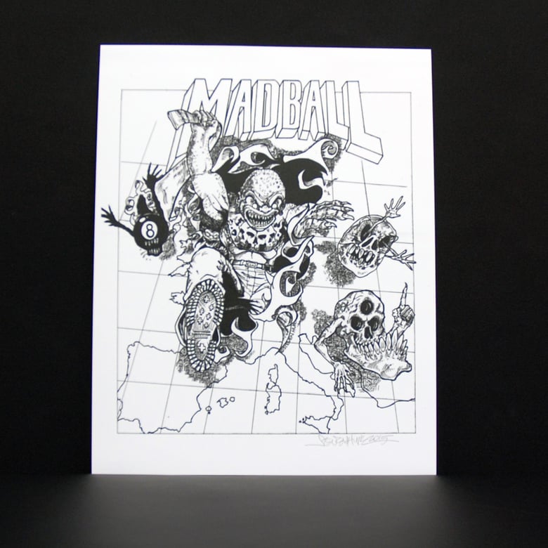 Image of STEVEN HUIE- MADBALL EUROPE TOUR PRINT-Used for Merchandise