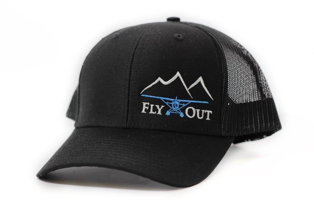 Image of Alaska Fly Out Embroidered Hat Black
