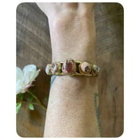 Image 3 of Five Stack Opal Cuff in Solid Brass