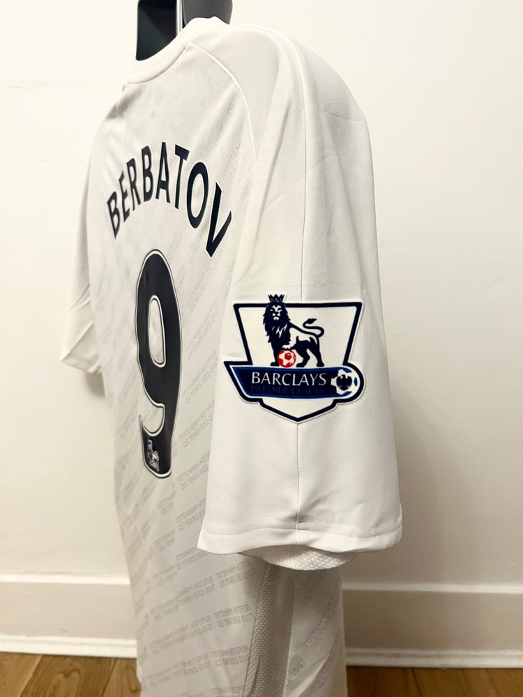 Image of Tottenham Hotspur “BERBATOV 9” 2007/08 Home Shirt + PL patches (L)