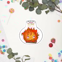 Image 1 of Just a Fire on a Log - Kiss Cut Stickers