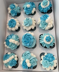 Image 1 of Cupcakes (Dozen) piped designs